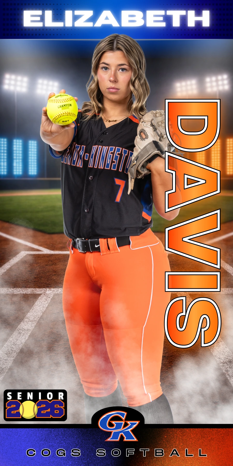 Senior Banners photograph titled Softball Elizabeth Davis 2026
